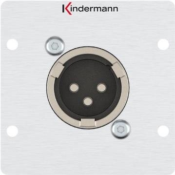 KINDERMANN KIND XLR-Anschluss- 50x50 7444000416 blende voll Stecker Lötansch