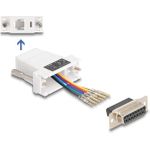 Delock D-Sub 15 Pin Buchse zu RJ12 Montagesatz weiß (67088)