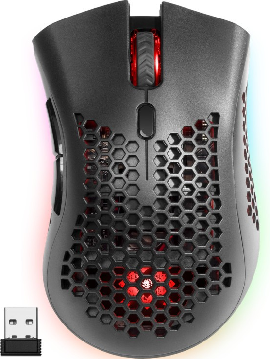 Defender WARLOCK GM-709L Kabellose Gaming-Maus rechts RF Wireless Optisch 2400 DPI Schwarz