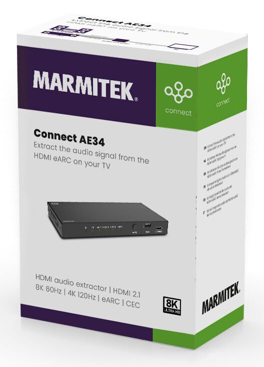 Marmitek Connect AE34 HDMI Audio Extraktor 8K 48 Gbit/s