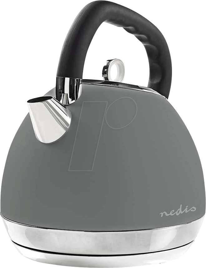 NEDIS N KAWK520EGY - Wasserkocher 1,8 l, Soft-Touch, grau (KAWK520EGY)