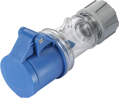 Sygonix SY-5871536 CEE-CARA Kupplung 16 A 3-polig 230 V/AC IP44 transparent