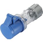 Sygonix SY-5871536 CEE-CARA Kupplung 16 A 3-polig 230 V/AC IP44 transparent