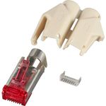 RJ45-Hirose Stecker STP, TM21 beige, 100 Stück, 3 Elemente, Cat. 6 Hersteller: HIROSE (H7641.1-100)
