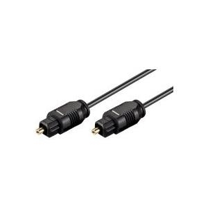 Wentronic Goobay Lichtwellenleiter, Schwarz, 0.5 m - Toslinkstecker > Toslinkstecker ø 2,2 mm (50563)