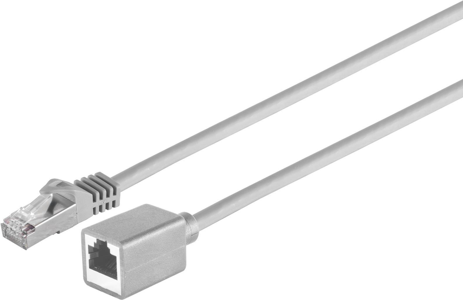 S/CONN maximum connectivity Netzwerkverlängerung-RJ45 Patchkabelverlängerung mit RohkabelCat.7 Rohkabel, S/FTP, PIMF, Halogenfrei, grau, 5,0m (08-62050)