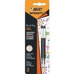 BIC Gelschreiber-Minen Intensity Quick Dry, S, schwarz für BIC Gelschreiber Gelocity, Ecolutions Reaction, - 1 Stück (967263)