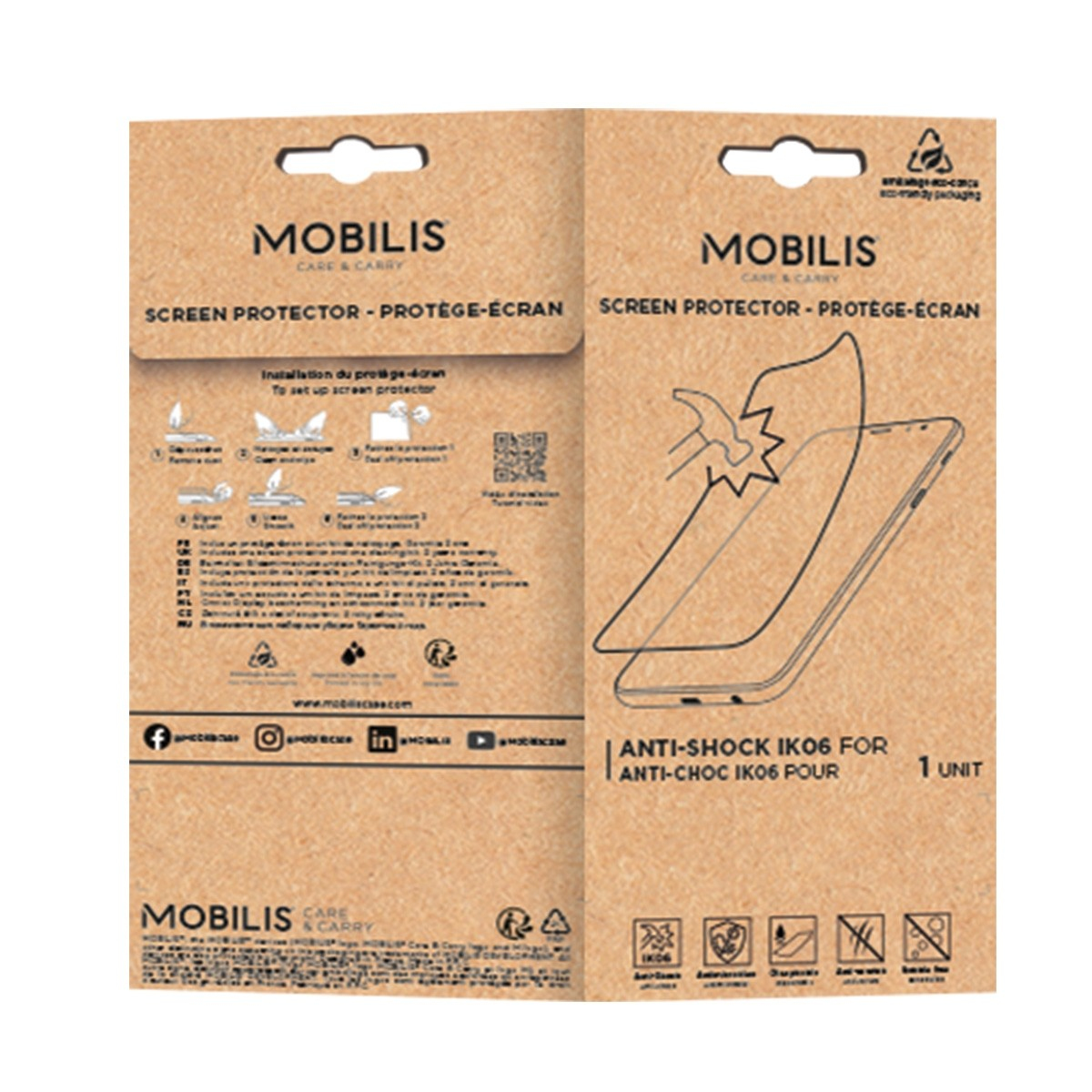 MOBILIS Screen Protector Anti-Shock IK06 für Zebra TC501/TC701 Transparent