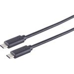 S/CONN maximum connectivity USB-C Verbindungskabel--USB Kabel 3.2 USB Typ C Stecker auf USB Typ C Stecker, Gen 2x2 schwarz, 1,5m (13-48155)