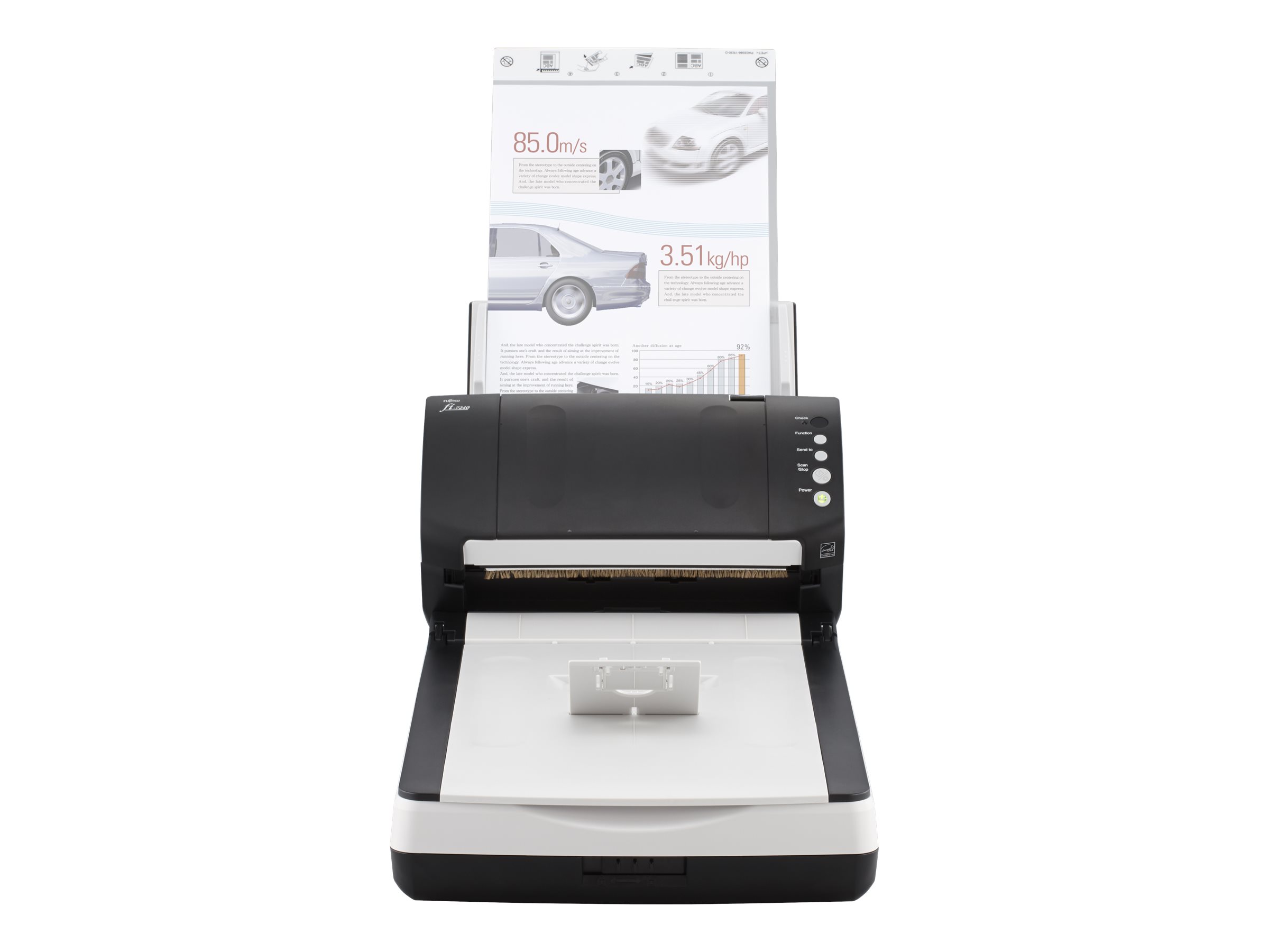 Ricoh fi-7240 Dokumentenscanner 600 dpi 40 ppm Duplex ADF 80 Blatt USB 2.0 Schwarz, Weiß