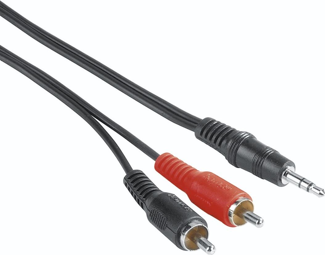 Hama 00205107 Audio-Kabel 5 m 3.5mm 2 x RCA Schwarz - Rot (00205107)