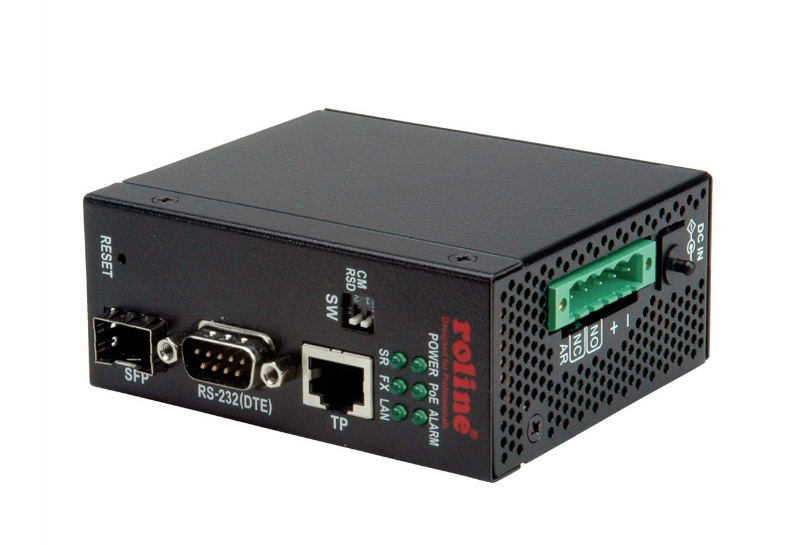 ROLINE Industrie Konverter 21.13.1138 Medienkonverter 100 Mbit/s Multi-Modus RJ-45 SFP Schwarz
