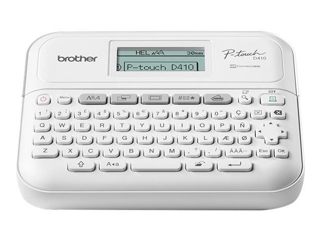 Brother P-Touch PT-D410 Beschriftungsgerät Thermotransfer 180 dpi Weiß, Grau