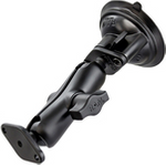 RAM Mounts Saugfuss-Set mit Diamond-Anbindung - mittlerer Verbindungsarm, 2x Diamond-Basisplatte (Trapez), B-Kugel (1" ), im Polybeutel (RAM-B-166U)