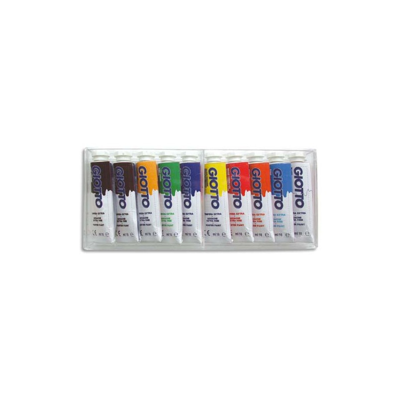 GIOTTO Gouachefarbe Extra Fine 10er Etui 10 Aluminiumtuben 10 ml Rot Weiß Gelb