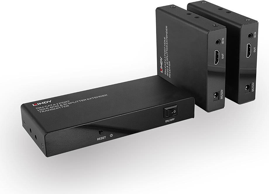 Lindy 70m 2 Port Cat.6 HDMI 4K60 Splitter Extender (38385)