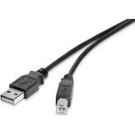Renkforce USB 2.0 Kabel [1x USB 2.0 Stecker A - 1x USB 2.0 Stecker B] 0.3 m Schwarz vergoldete Steckkontakte Renkforce (1487688)