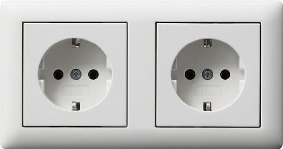 GIRA 479304 SCHUKO 2f verdr. + Rahmen St (479304)
