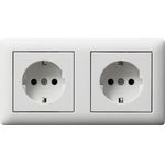 GIRA 479304 SCHUKO 2f verdr. + Rahmen St (479304)