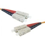 LWL Patchkabel Eco, 50/125 µm, OM2 Faser, SC Duplex Stecker/Stecker, orange, 5,0 m UPC UPC-Schliff (392694)