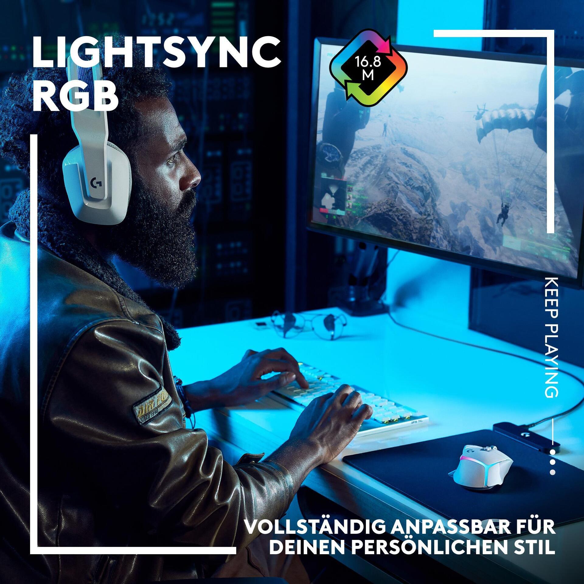 Logitech G G502 X PLUS Kabellose Gaming-Maus Weiß
