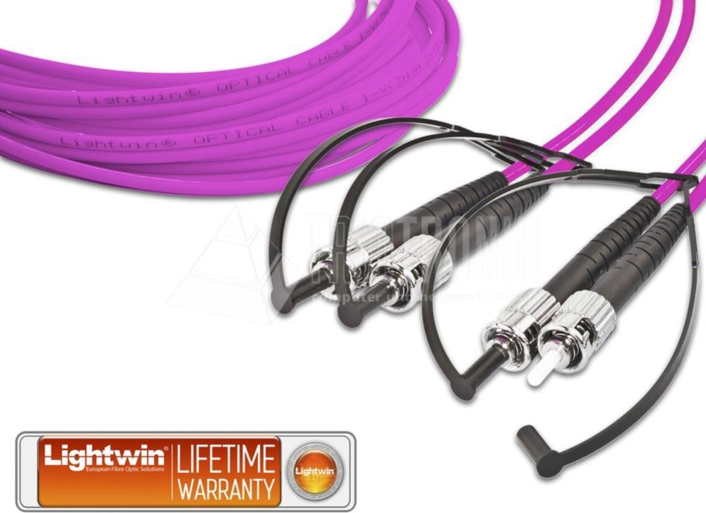 Lightwin LDP-50 ST-ST 2.0 OM4 Glasfaserkabel 2 m Violett (LDP-50 ST-ST 2.0 OM4)