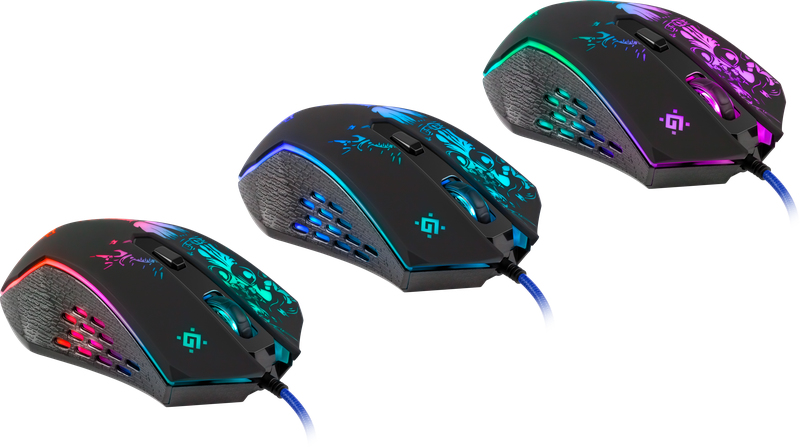 Defender GM-933 Sin'Sister Gaming Maus kabelgebunden 7200 dpi 6 Tasten Schwarz