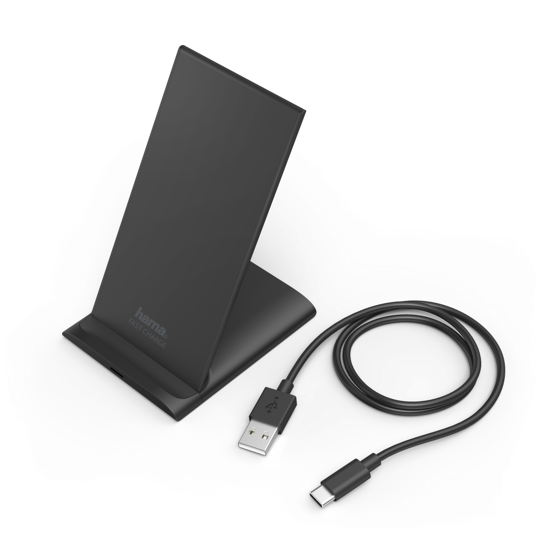 Hama Kabelloses Ladegerät QI-FC10S, Schwarz 00188323 