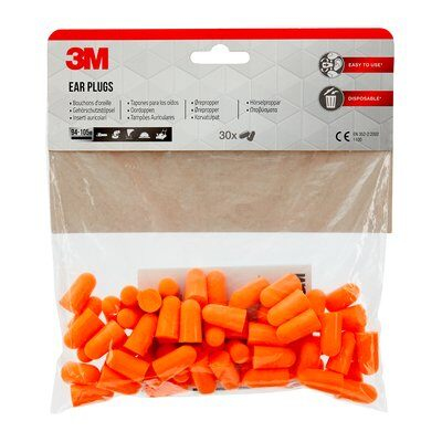 3M 1100 Ohrstöpsel Schaumstoff Wiederverwendbar 35 dB 30 Paar Orange