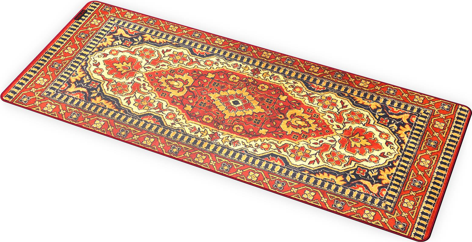 Krux Space XXL Carpet Gaming-Mauspad Mikrofaser Anti-Rutsch-Basis 970 x 400 mm Rot