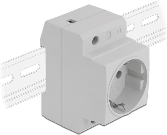 Delock Schutzkontakt-Steckdose für Hutschienenmontage (11469)