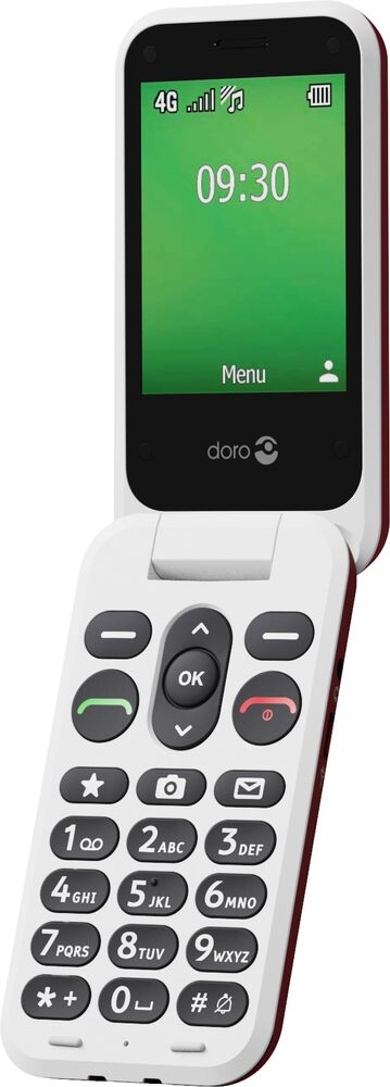 Doro Leva E30 4G Klapphandy 2,8" Single SIM Rot, Weiß