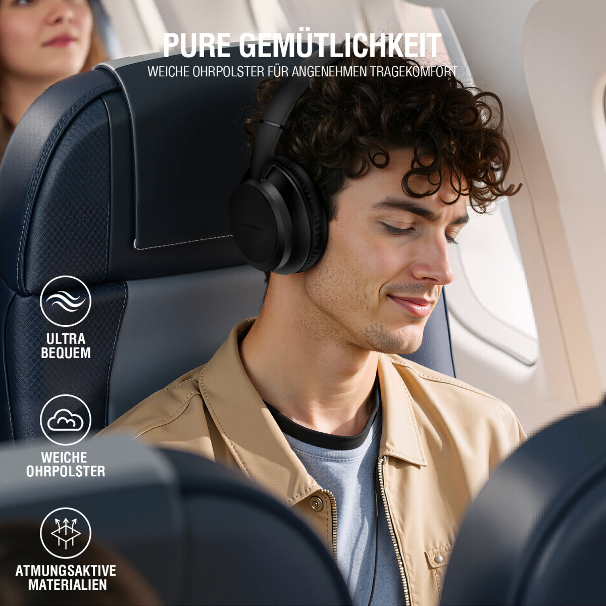 4smarts SkyBuds Wave Over-Ear Bluetooth Kopfhörer Schwarz