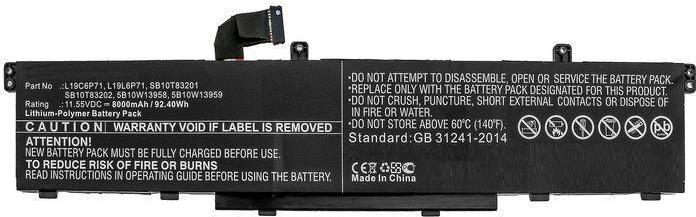 CoreParts Laptop Battery 92.40Wh Li-Polymer 11.55V 8000mAh (5B10W13958-CP)