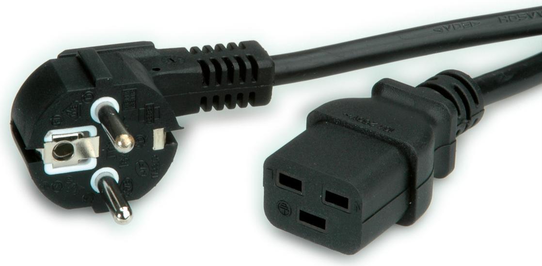 VALUE ROLINE Netzkbabel CEE7/7 - C19 16A, 0,8m (19.99.1551)