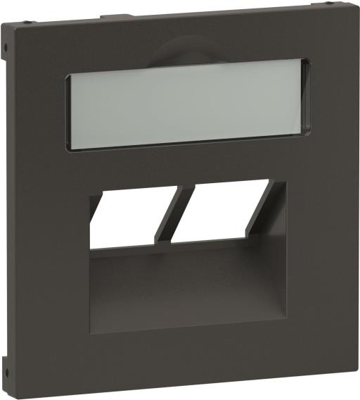 Legrand Abdeckung SEANO 2x RJ45 f.Datendosen anthr (765459)