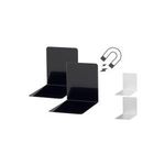 MAUL Buchstütze aus Metall, magnethaftend, schwarz aus pulverbeschichtetem Stahl, abgerundete Ecken, - 1 Stück (35065 90)