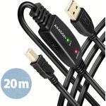 AXAGON ADR-215B aktives USB 2.0 Verbindungskabel, USB-A auf USB-B - 20m (ADR-220B)
