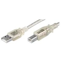 Wentronic Goobay USB 2.0 Hi-Speed Kabel, Transparent, 1 m - geeignet für Geräte mit USB Anschluss (68606)