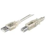 Wentronic Goobay USB 2.0 Hi-Speed Kabel, Transparent, 1 m - geeignet für Geräte mit USB Anschluss (68606)