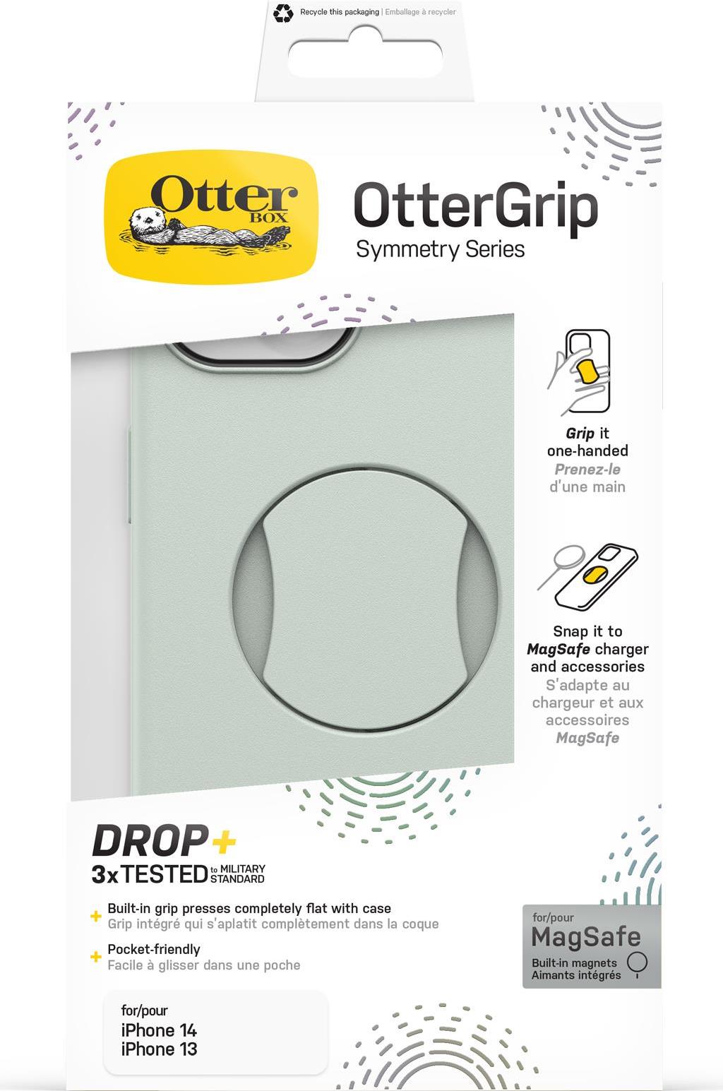 OtterBox OtterGrip Symmetry Hülle mit MagSafe für Apple iPhone 13/ 14 grün (77-89859)