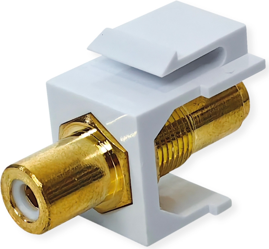 VALUE ROLINE Keystone-Kupplung RCA geschirmt Kunststoff weiß (25.99.8211)