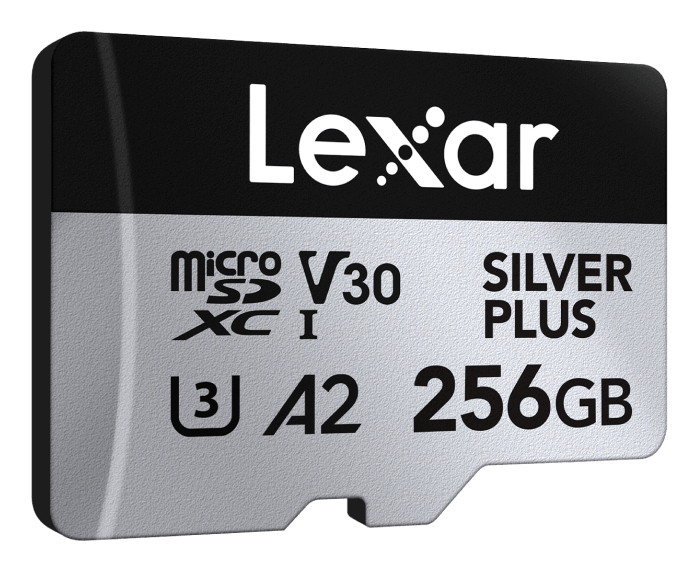Lexar Professional SILVER PLUS 256 GB microSDXC UHS-I V30 U3 A2 Schwarz, Silber