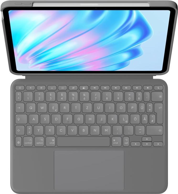Logitech Combo Touch für iPad Air 11" (M2)"Grau iPad Air 11" Deutsch (920-012629)