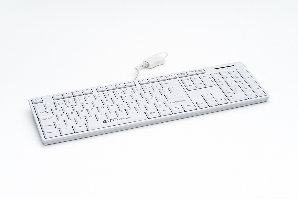 GETT CleanType Easy Basic Tastatur 105 Tasten USB IP68 Weiß