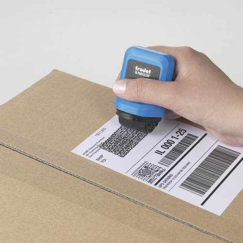 TRODAT Datenschutzstempel ID Protector 50 x 80 mm Schwarz/Blau