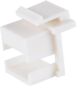S/CONN maximum connectivity Netzwerk Adapter-Keystone Leeradapter, rechteck, weiß, 10 Stück (08-10123)