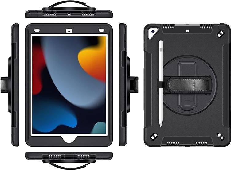 eSTUFF iPad 10.2 2021/2020/2019 OHIO Defender Case with hand strap (ES68104002-BULK)