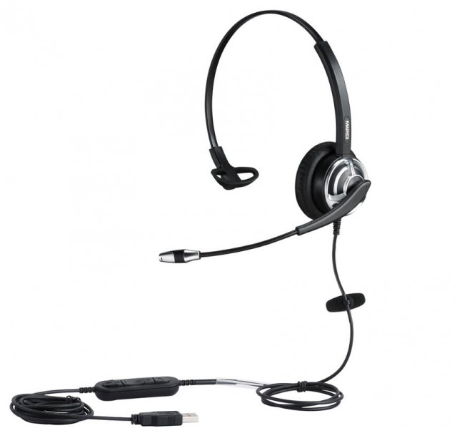 Plusonic 8805-8.1MS Mono Headset USB Schwarz