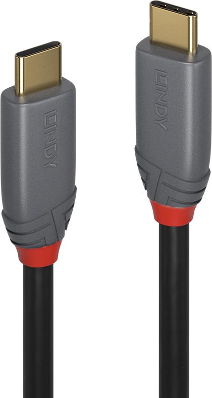 Lindy 5m USB 3.2 Type C to C Cable, 10Gbps, 100W PD, Anthra Line (36908)